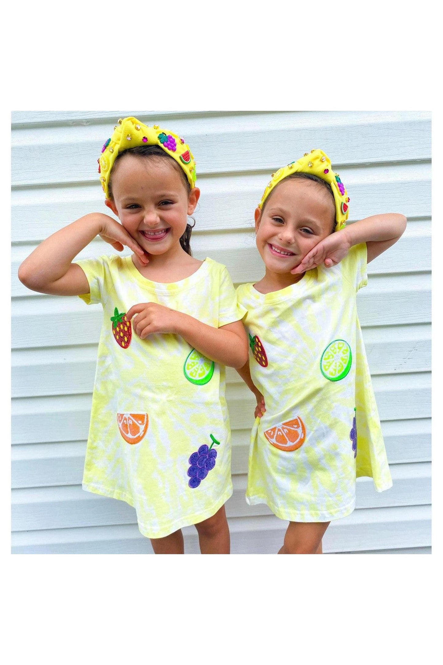 Tie Dye Patched Fruit Dress