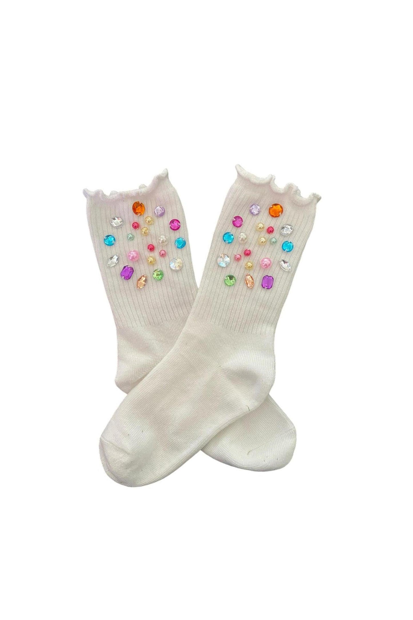 Multi-colored Gem High Socks