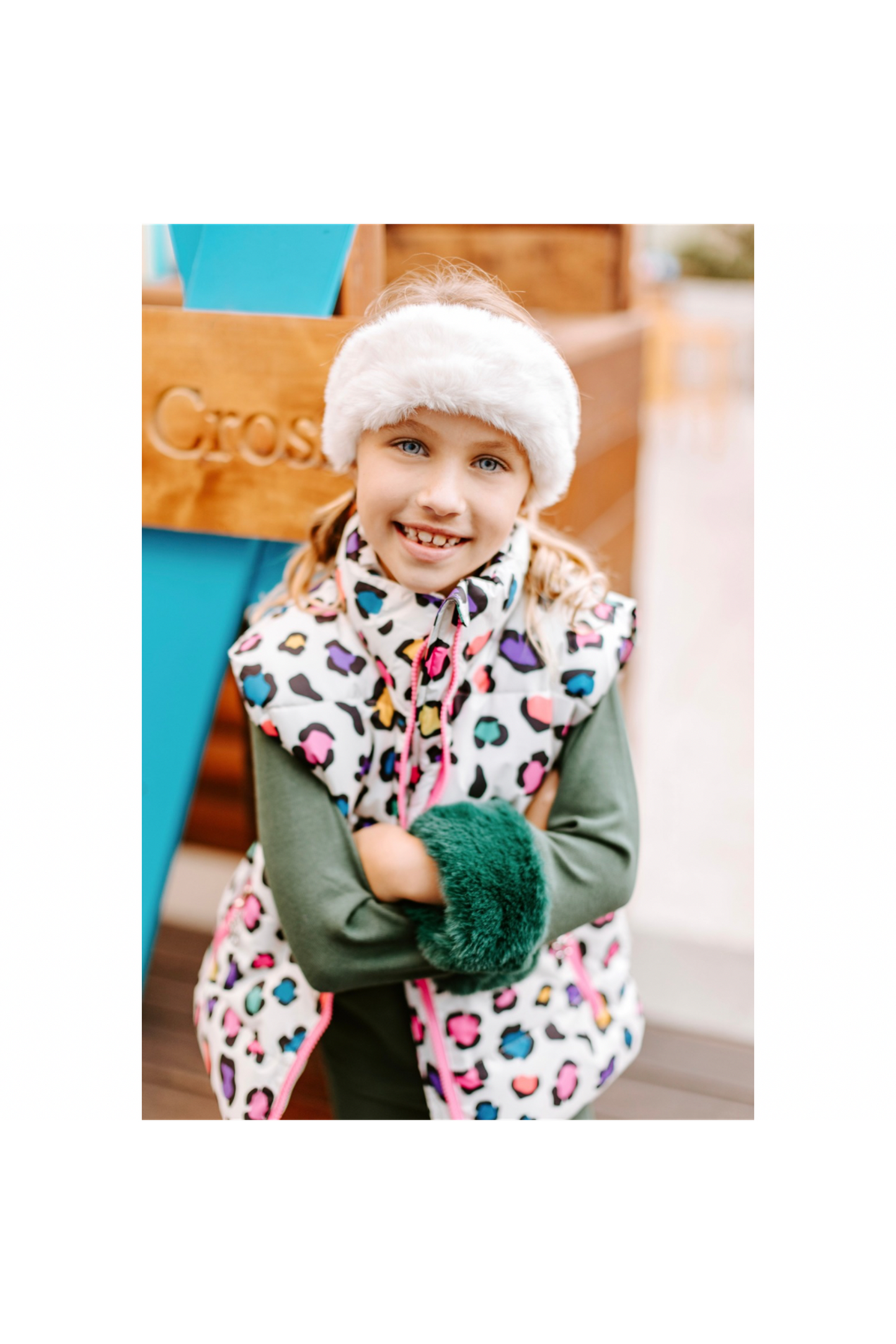 Leopard Print Bubble Vest