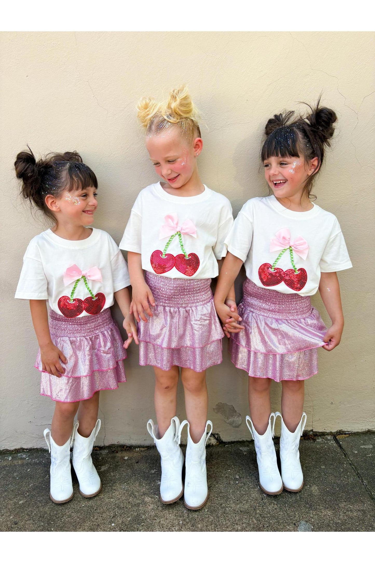 Cherry and Bow Gem Top