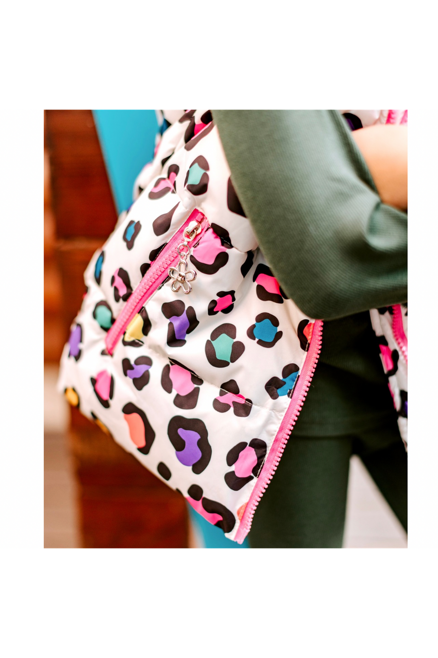 Leopard Print Bubble Vest