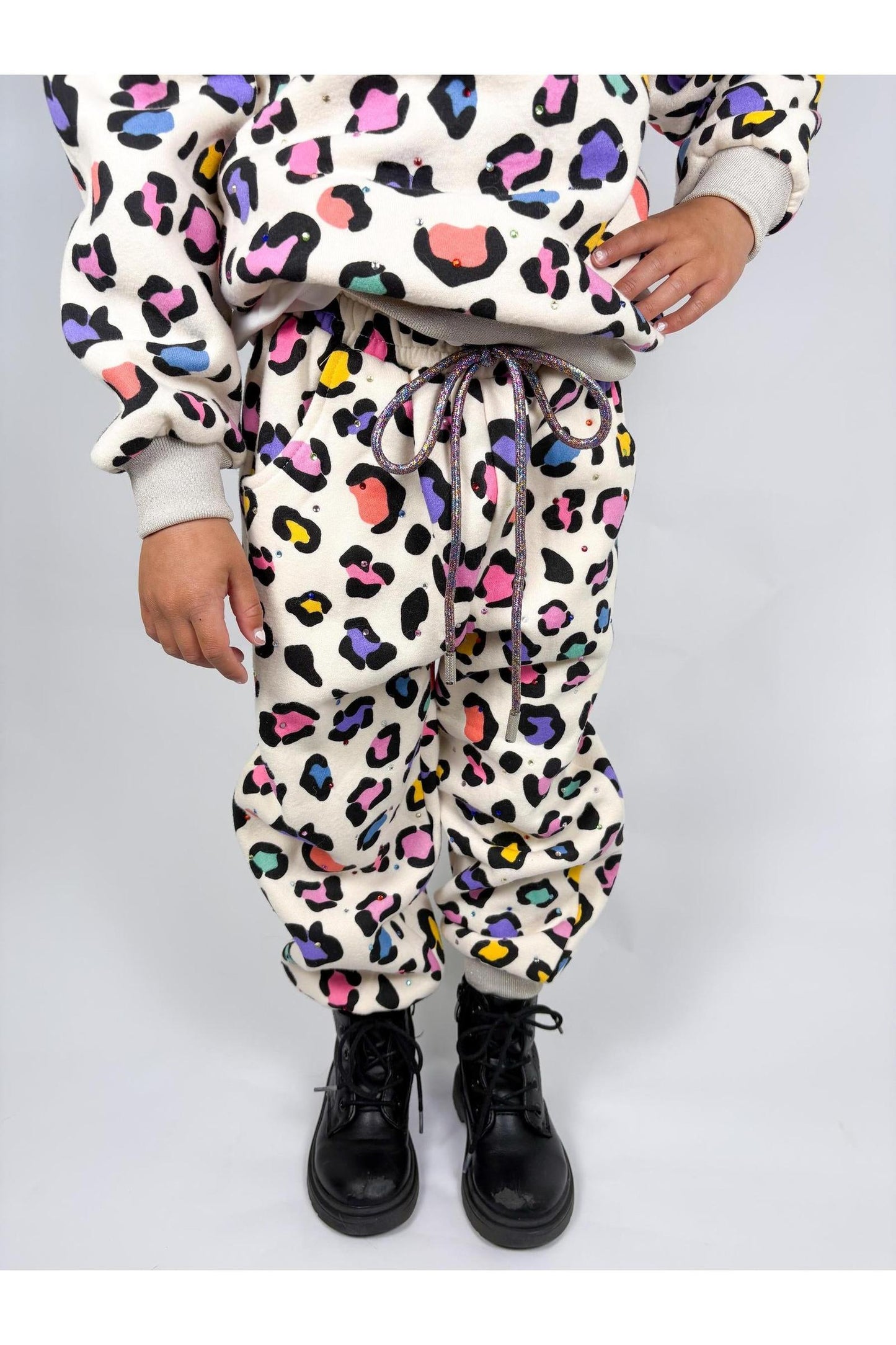 Leopard Gem Jogger Pants