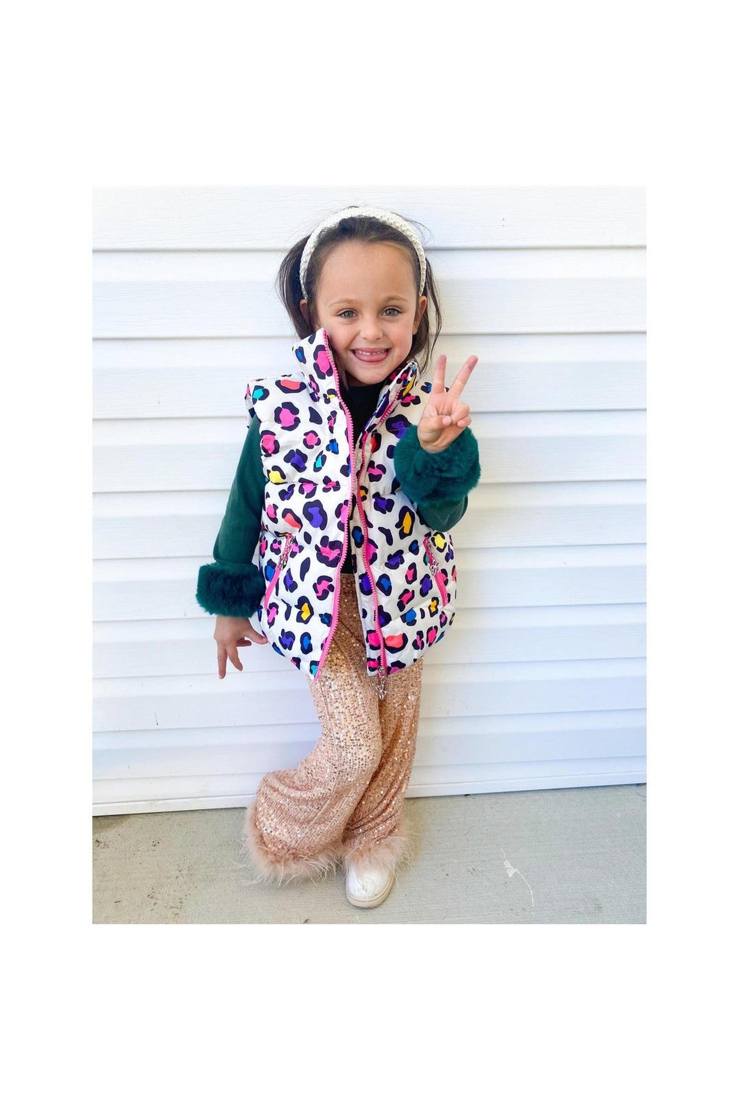 Leopard Print Bubble Vest