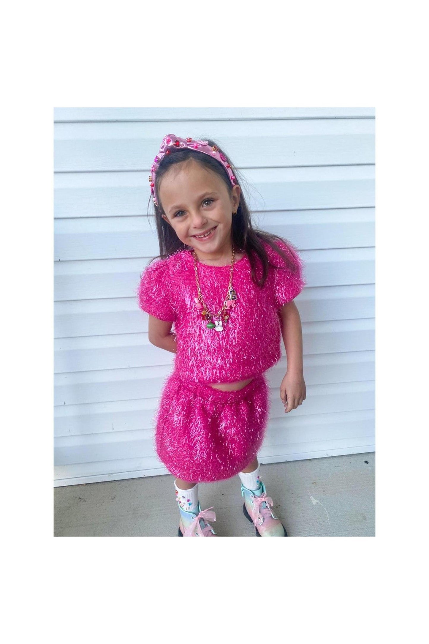 Pink Sparkle Tinsel Set