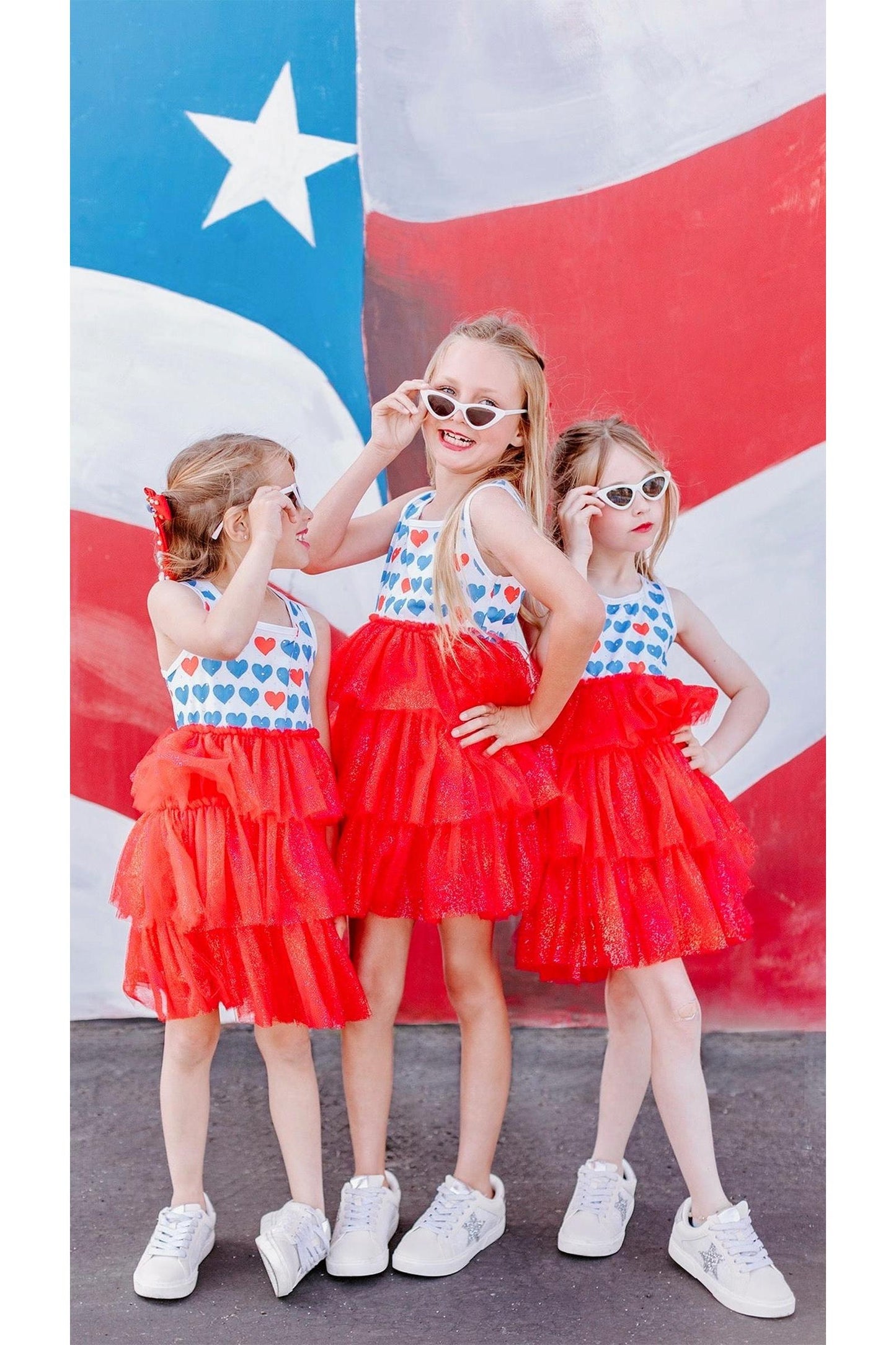 Sparkly Red, White & Blue Tulle Dress