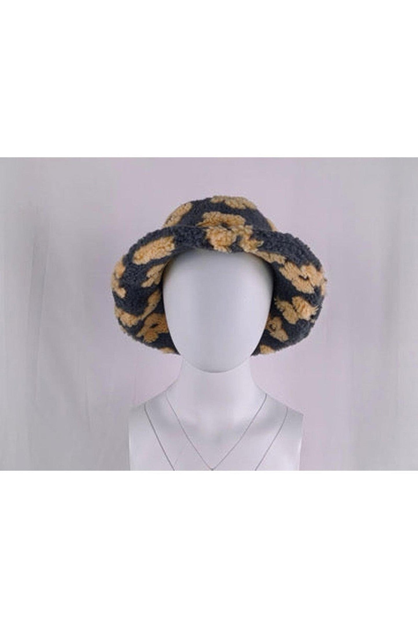Toddler Sherpa Flower Bucket Hat