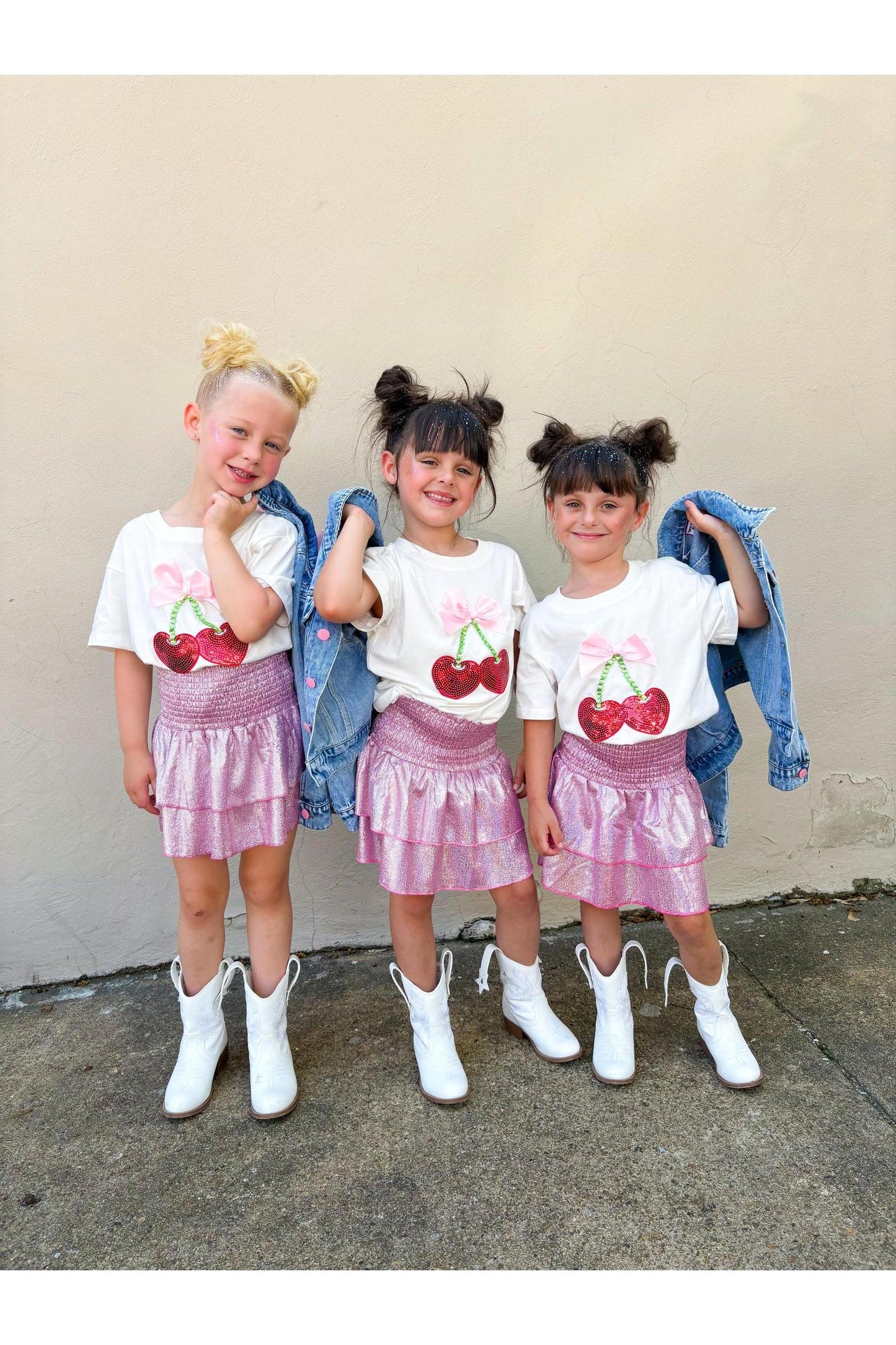 Cherry and Bow Gem Top