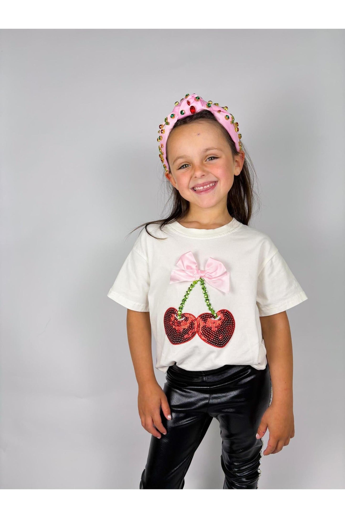 Cherry and Bow Gem Top