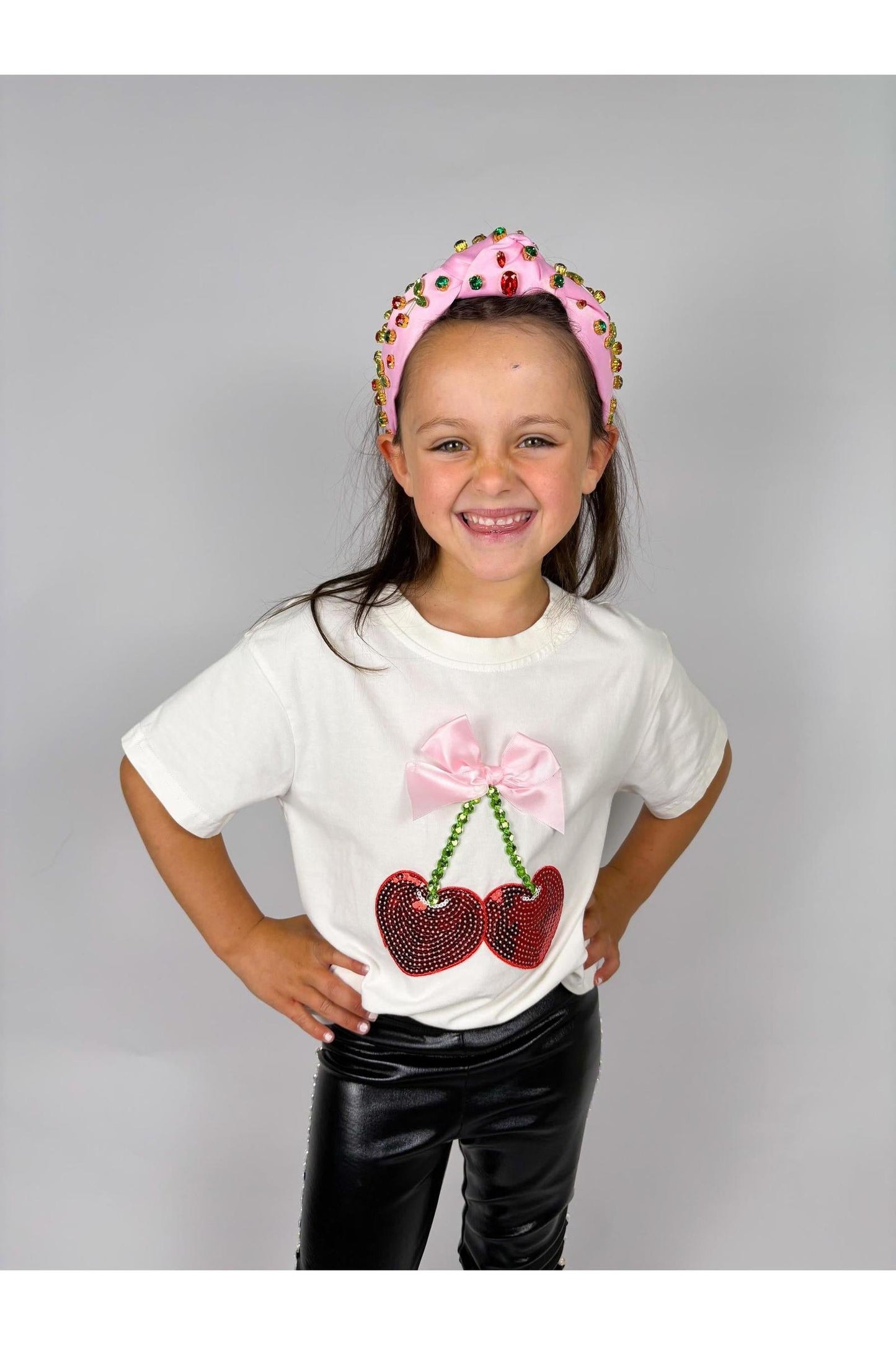 Cherry and Bow Gem Top