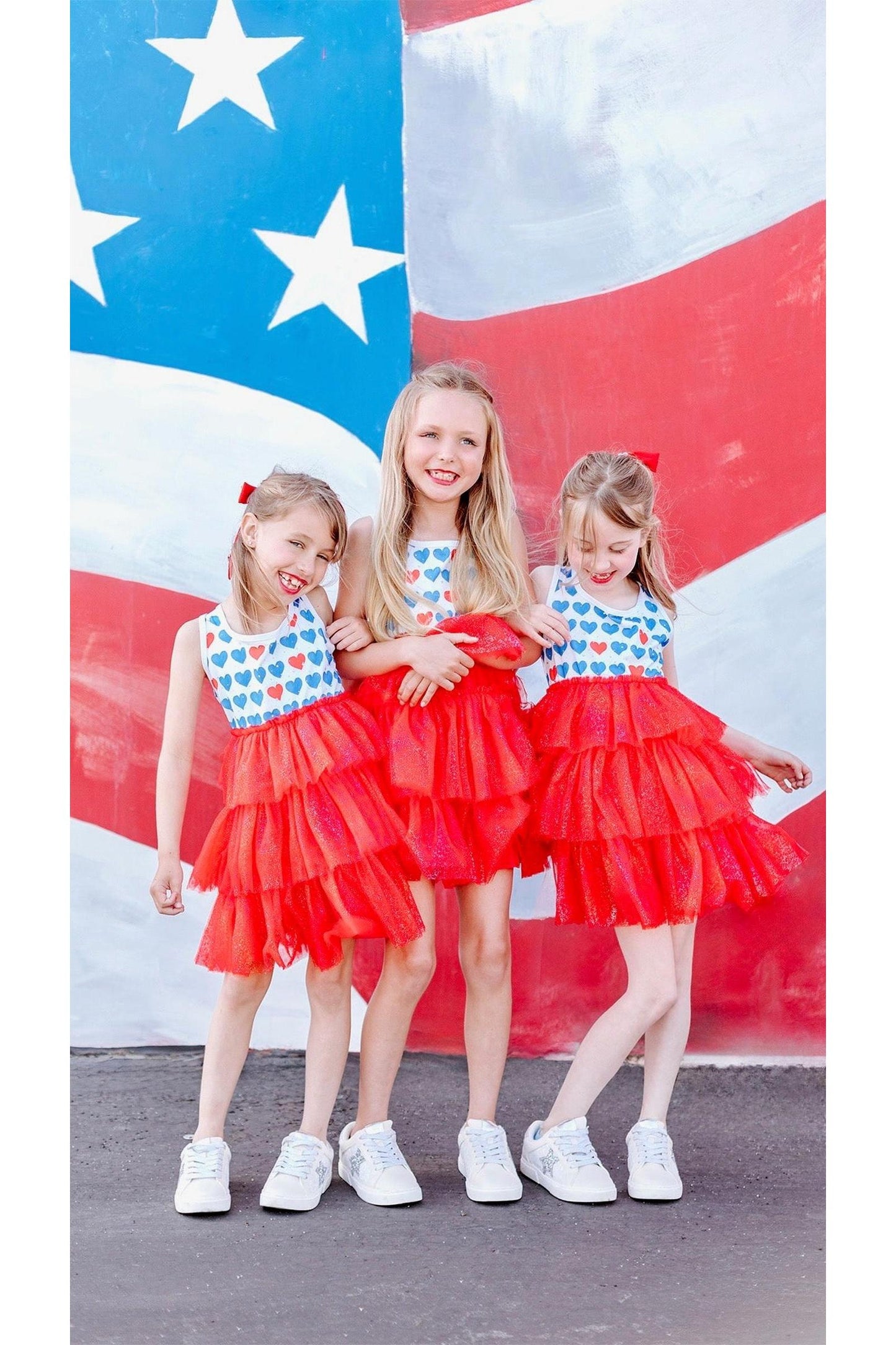 Sparkly Red, White & Blue Tulle Dress