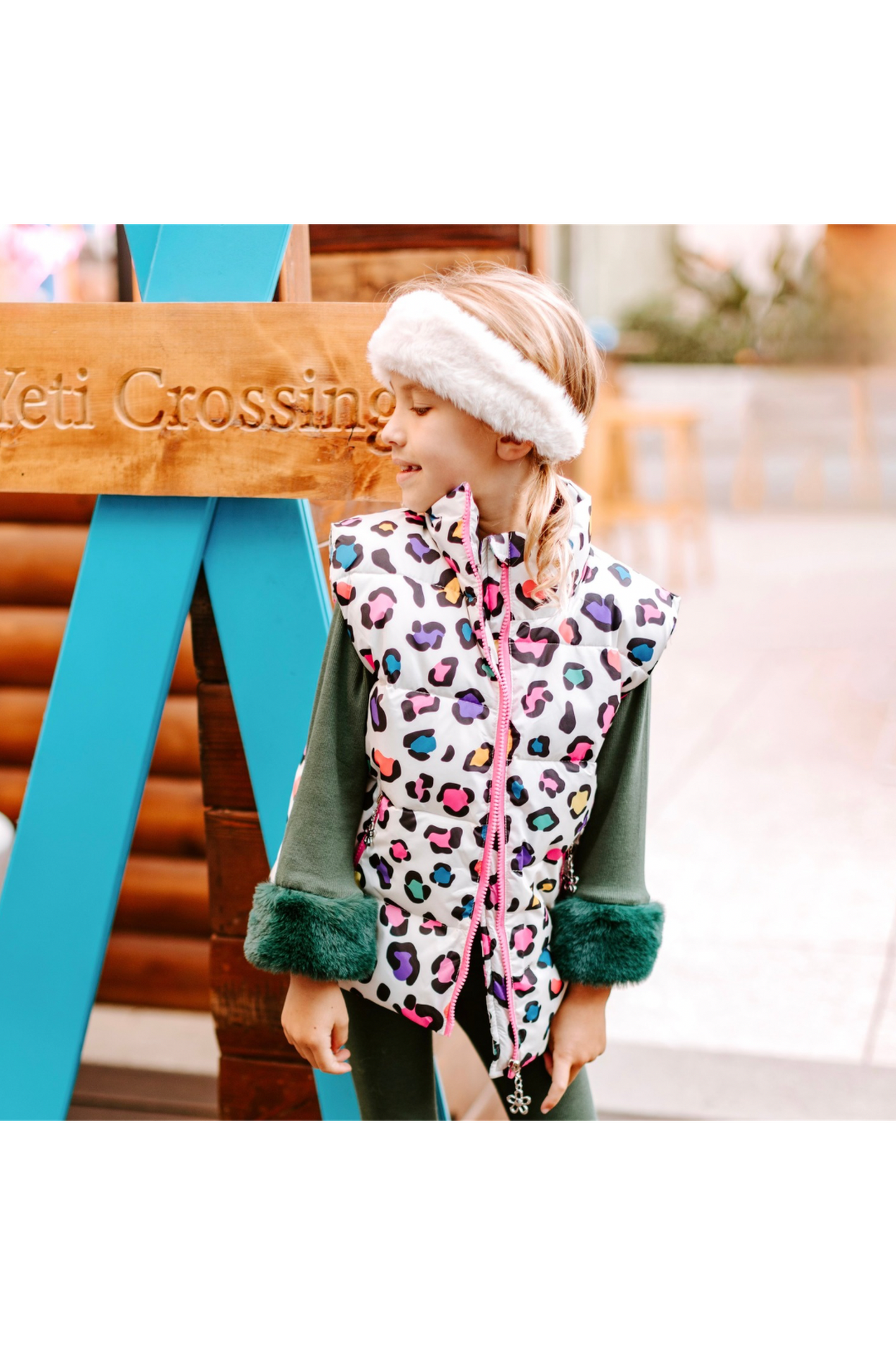 Leopard Print Bubble Vest
