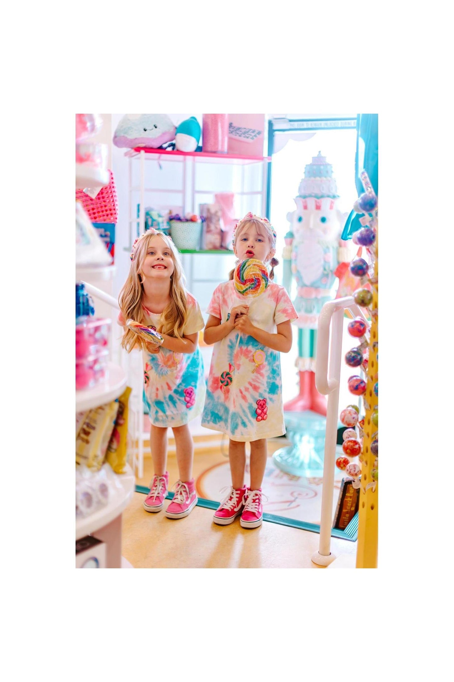 Candyland Sequin Patch Tie-Dye Dress