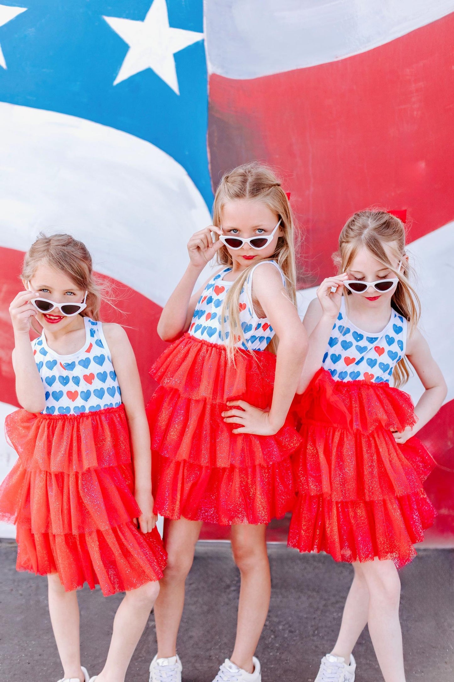 Sparkly Red, White & Blue Tulle Dress