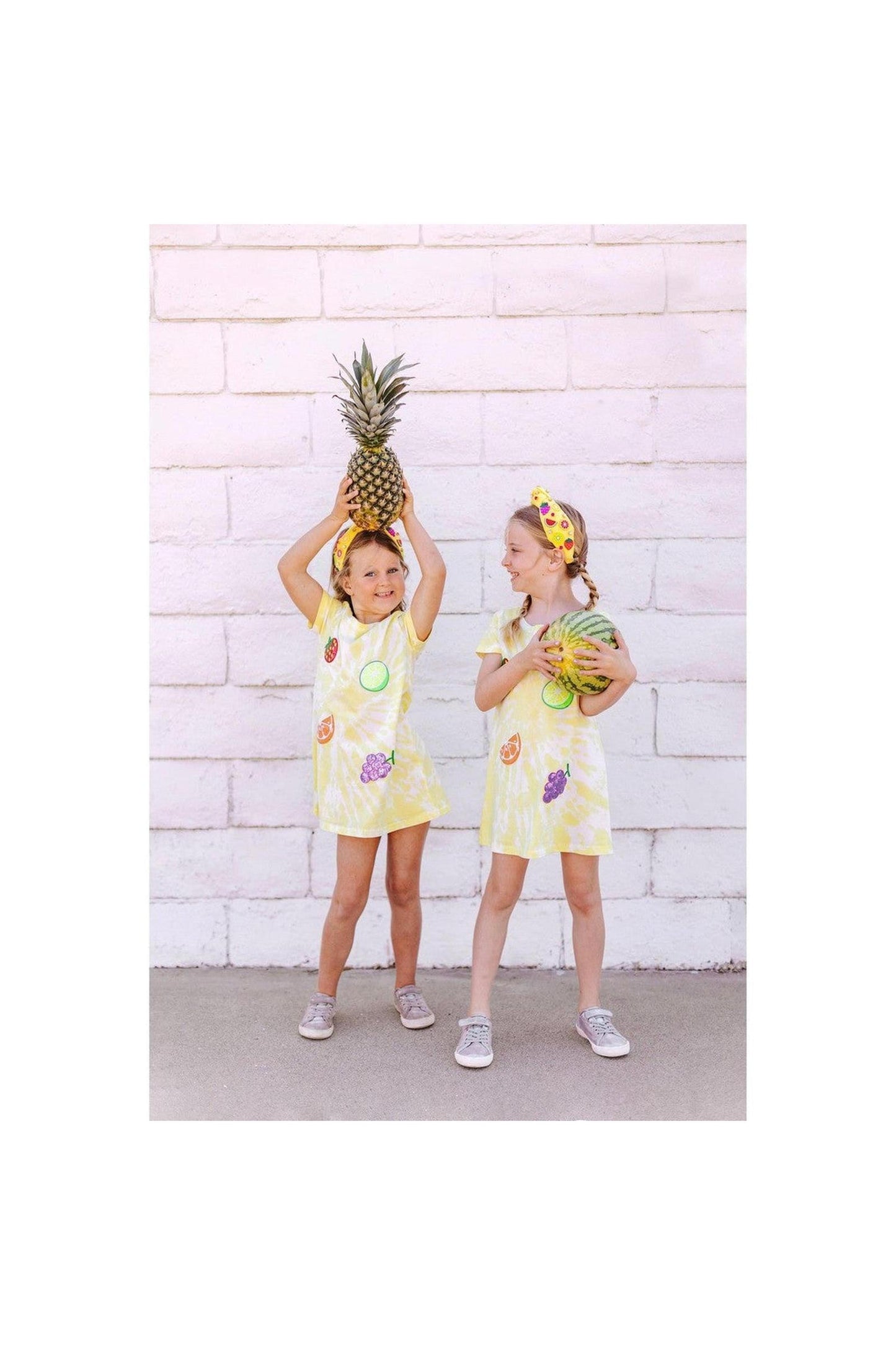 Tie Dye Patched Fruit Dress