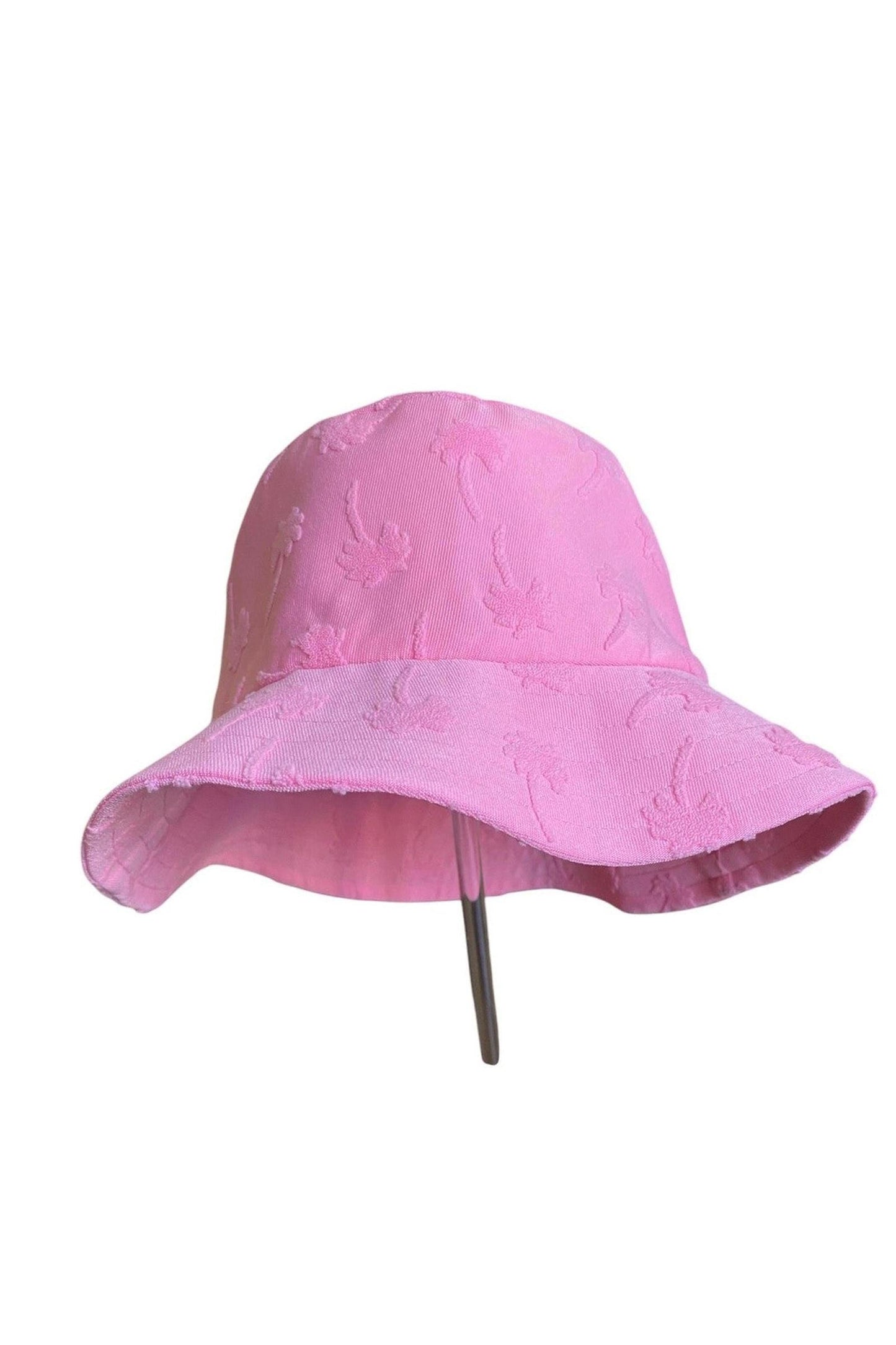 Pink Palm Print Bucket Hat