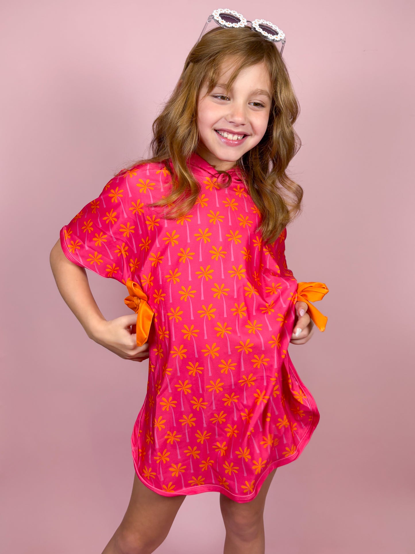 Palm Tree Hooded Beach Poncho
