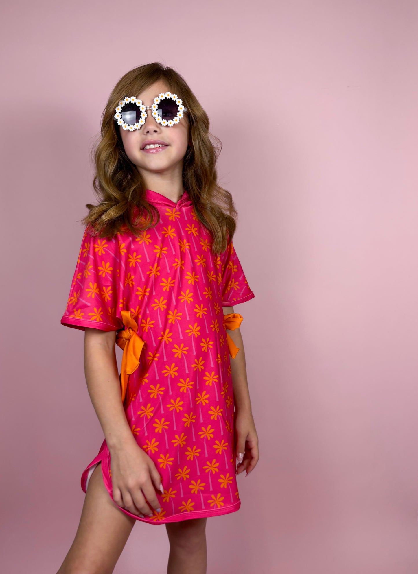 Palm Tree Hooded Beach Poncho