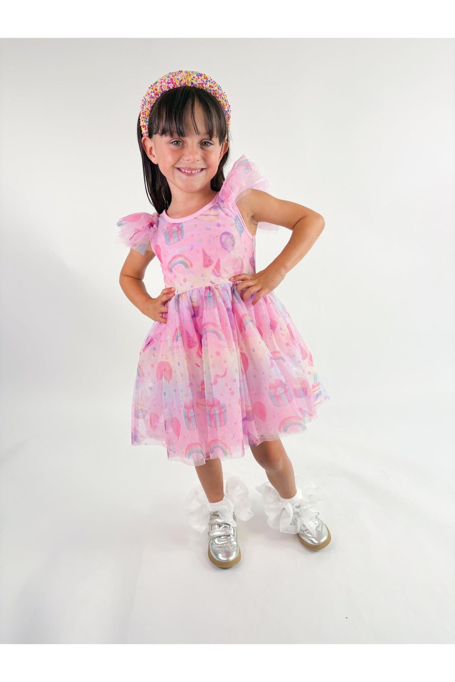 Birthday Print Tulle Dress