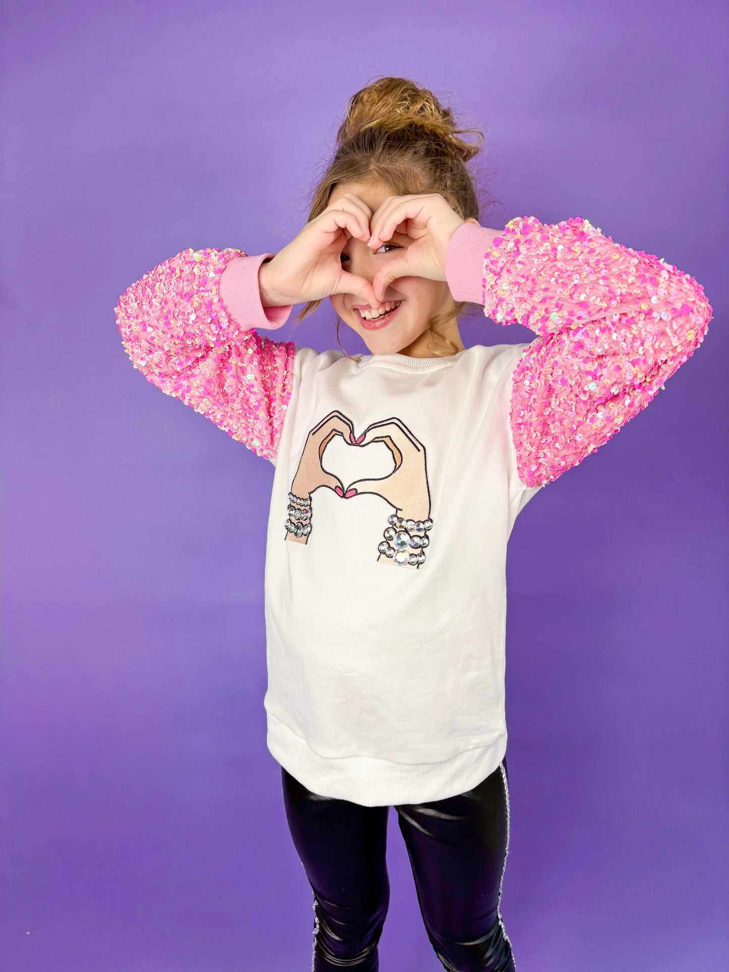 Lover Patched Sequins Crewneck