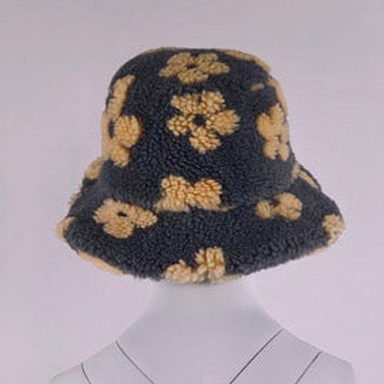 Toddler Sherpa Flower Bucket Hat