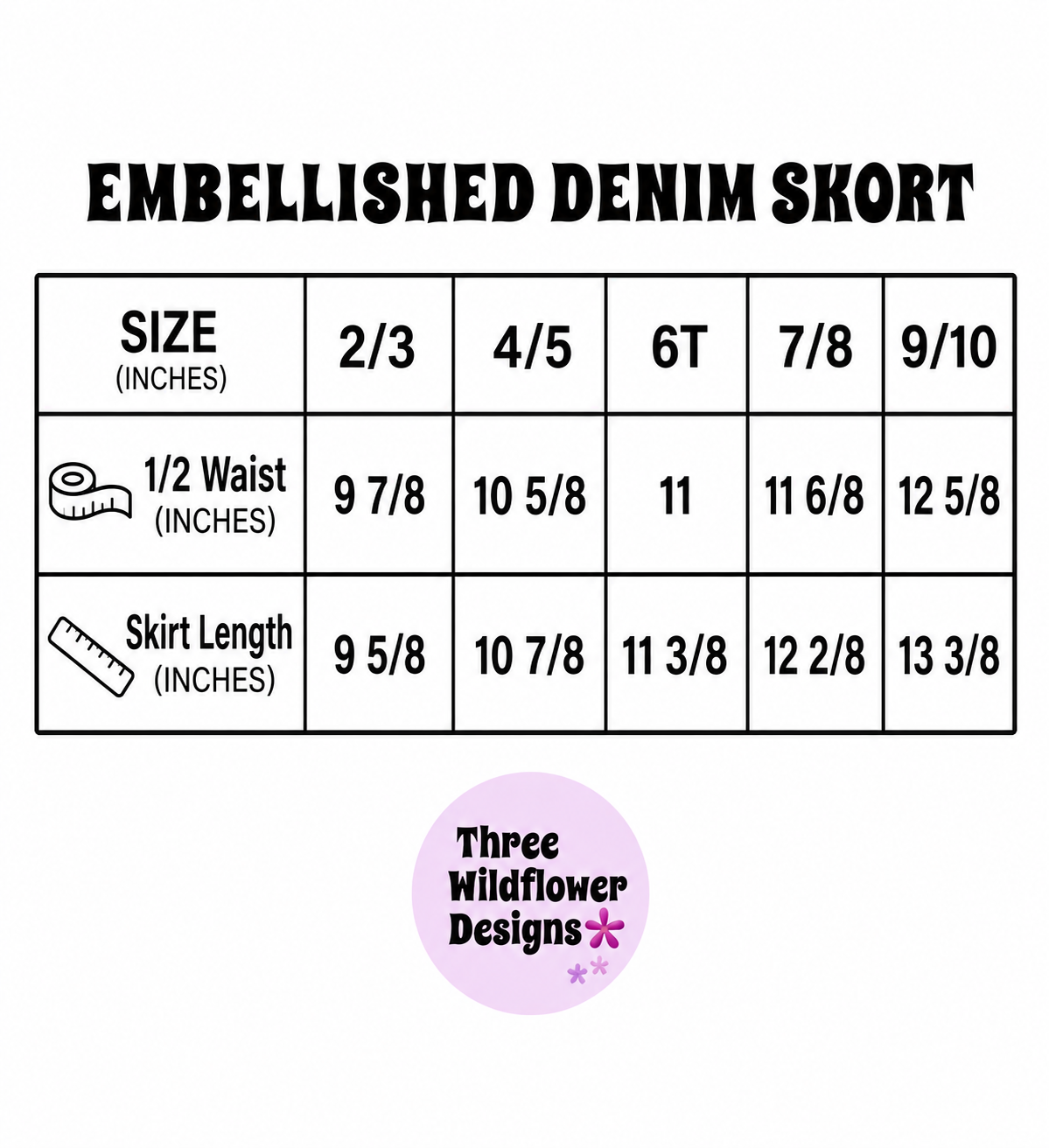 Denim Embellished Skort (PREORDER SHIPPING 6/25)