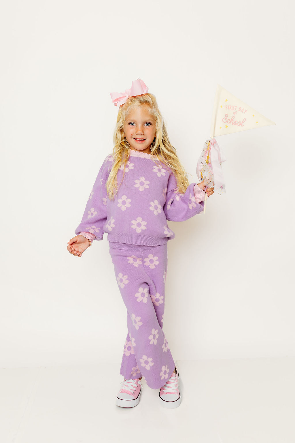 Lavender Daisy Knit Set (PREORDER)