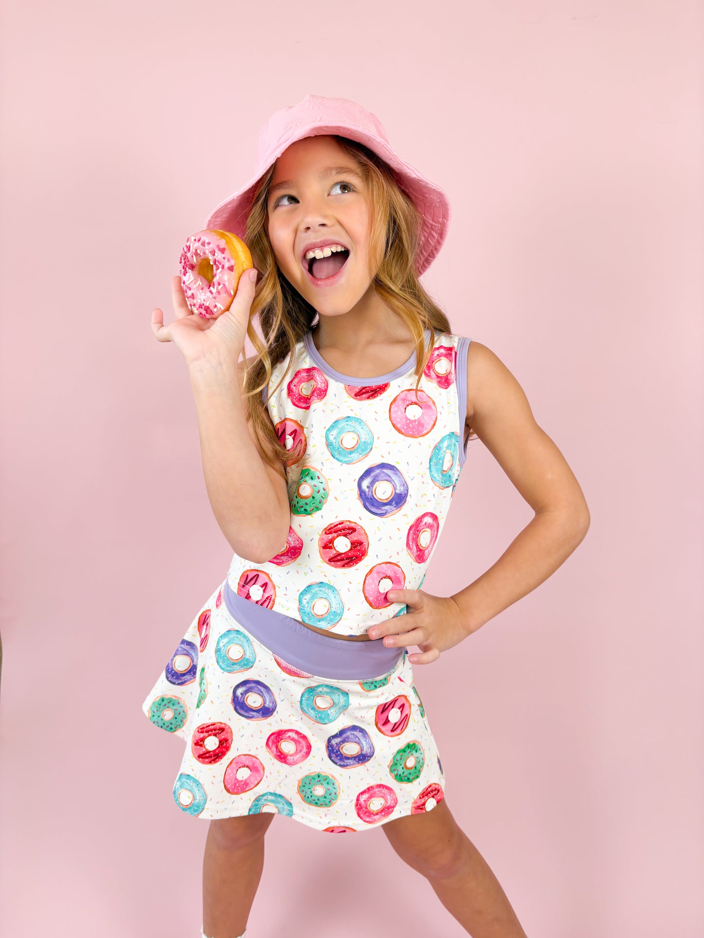 Donut Two-Piece Athletic Tank and Skort Set