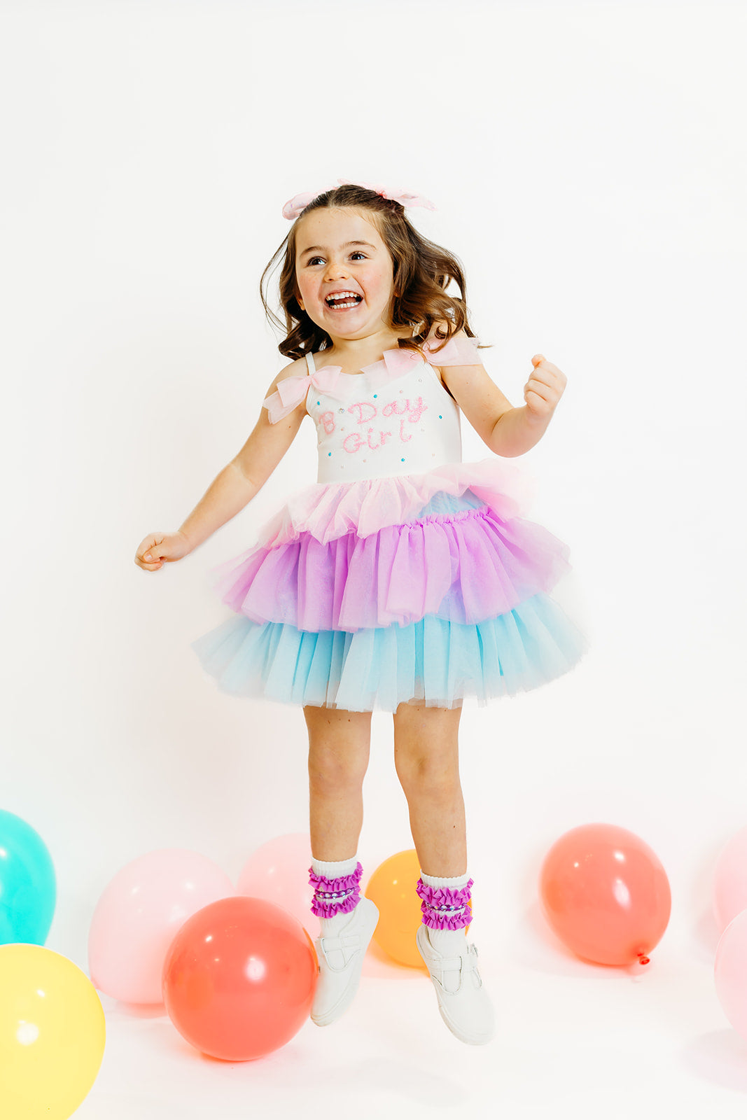"B'Day Girl" Spaghetti Strap Tulle Dress