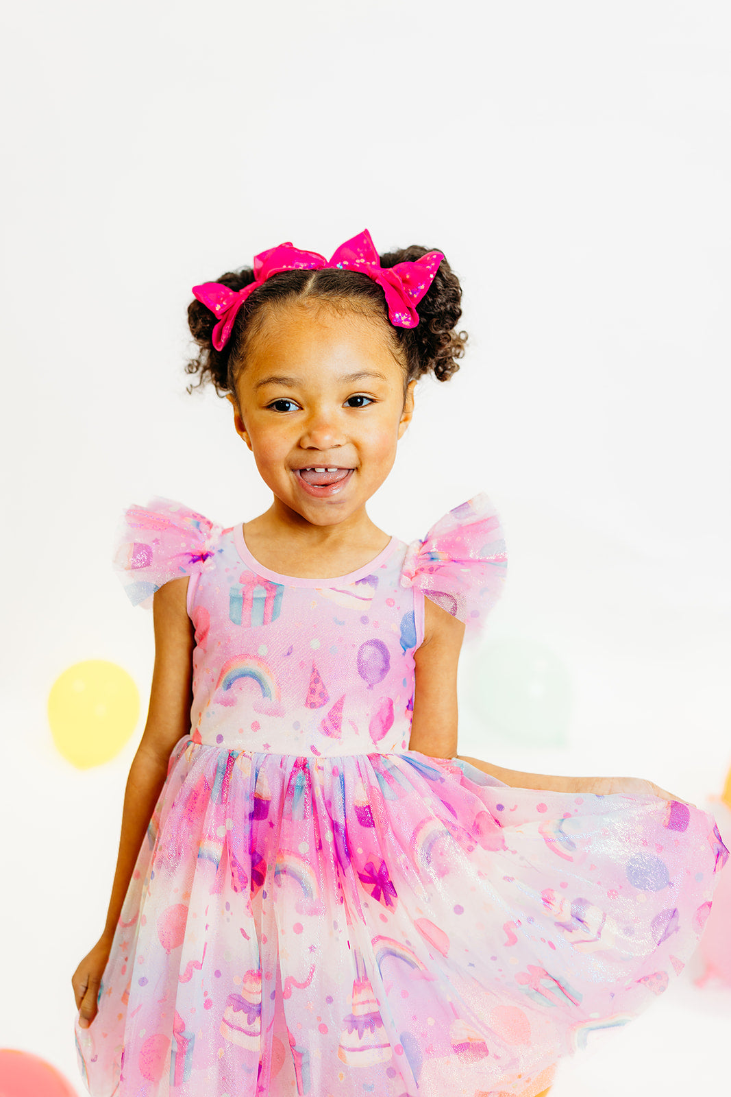 Birthday Print Tulle Dress