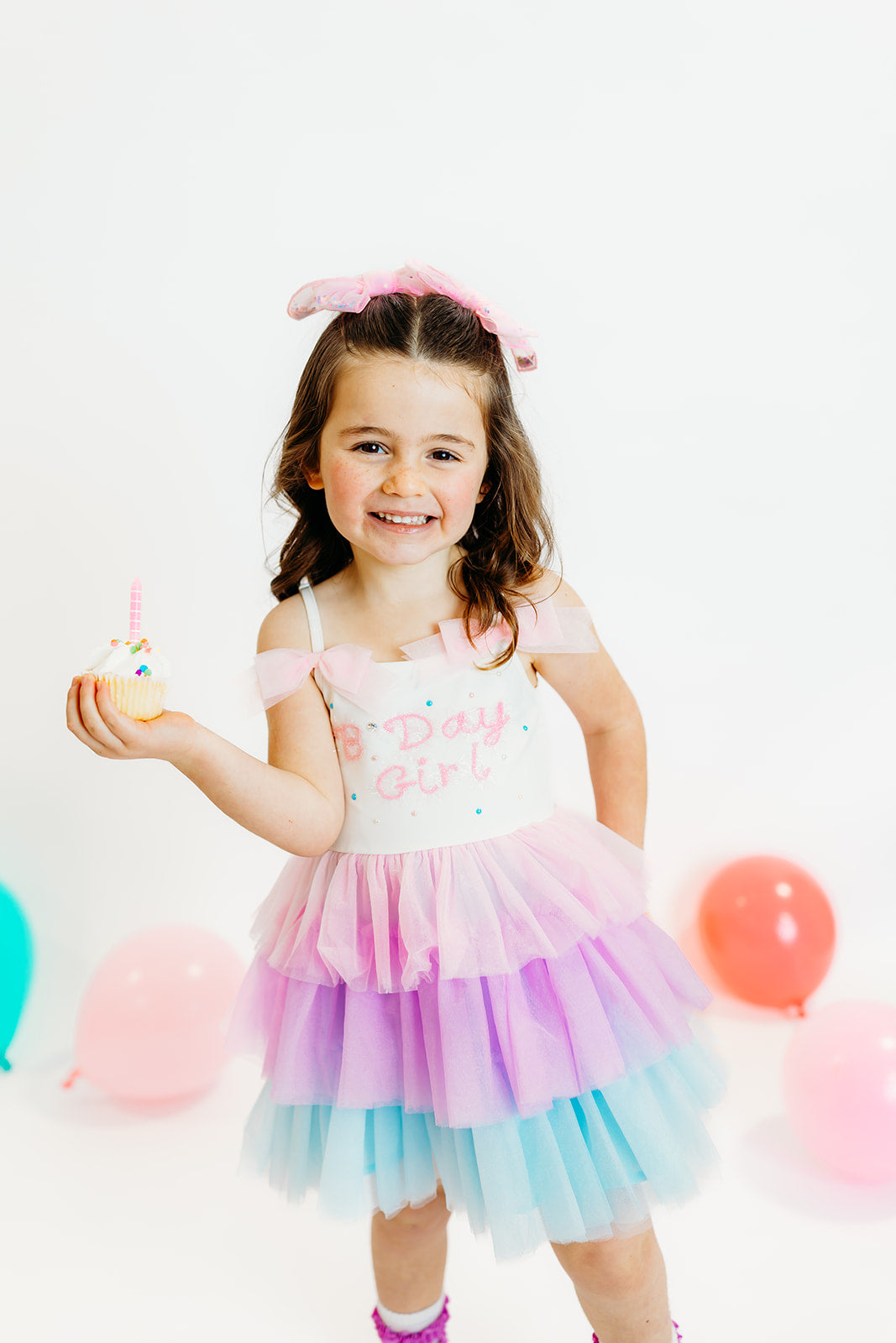 "B'Day Girl" Spaghetti Strap Tulle Dress