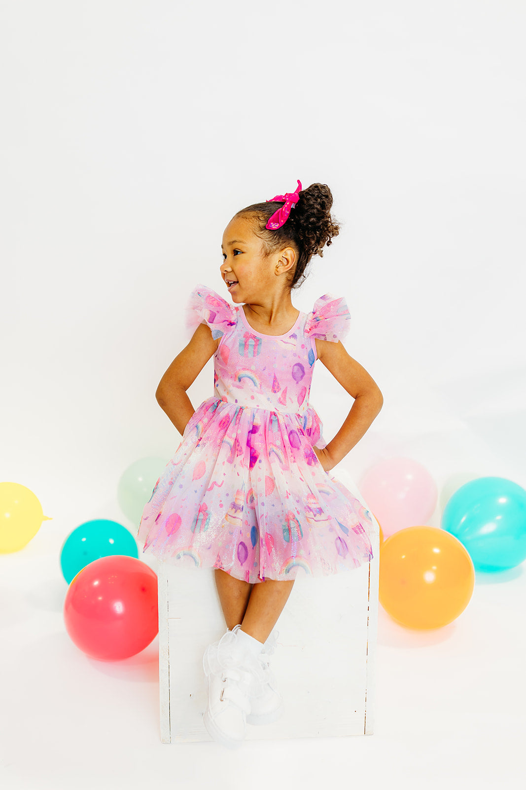 Birthday Print Tulle Dress