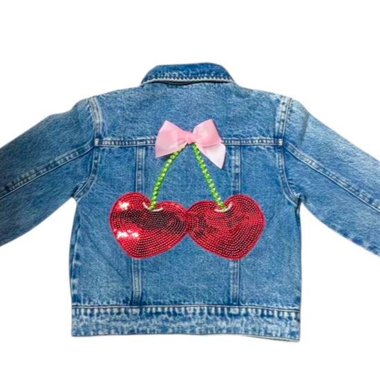 Cherry and Bow Denim Jacket