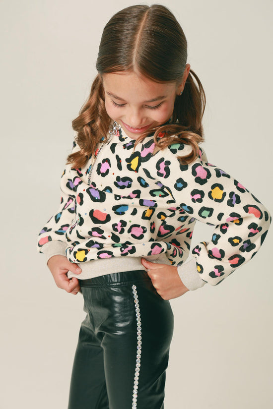 Vegan Patent Leather Spandex Pants – Gem-Embellished
