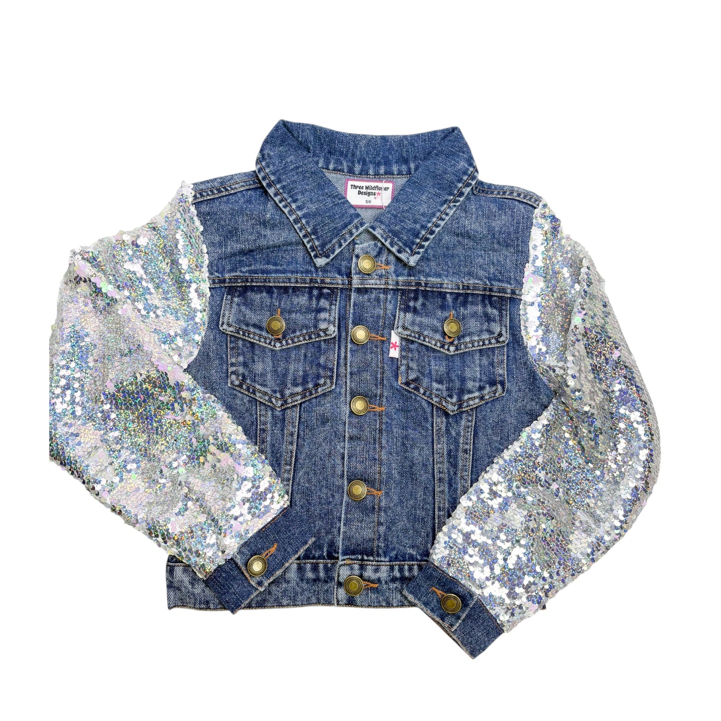 Lover Patched Sequins Denim Jacket (PRE-ORDER)