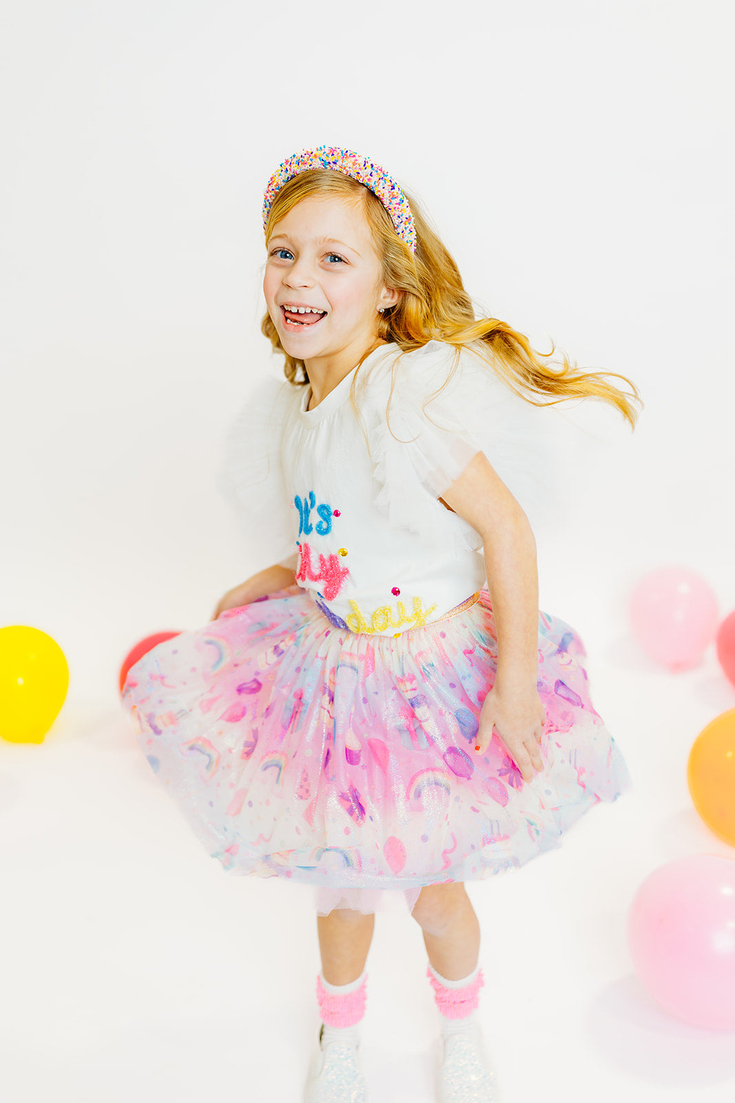 Birthday Print Tulle Skirt
