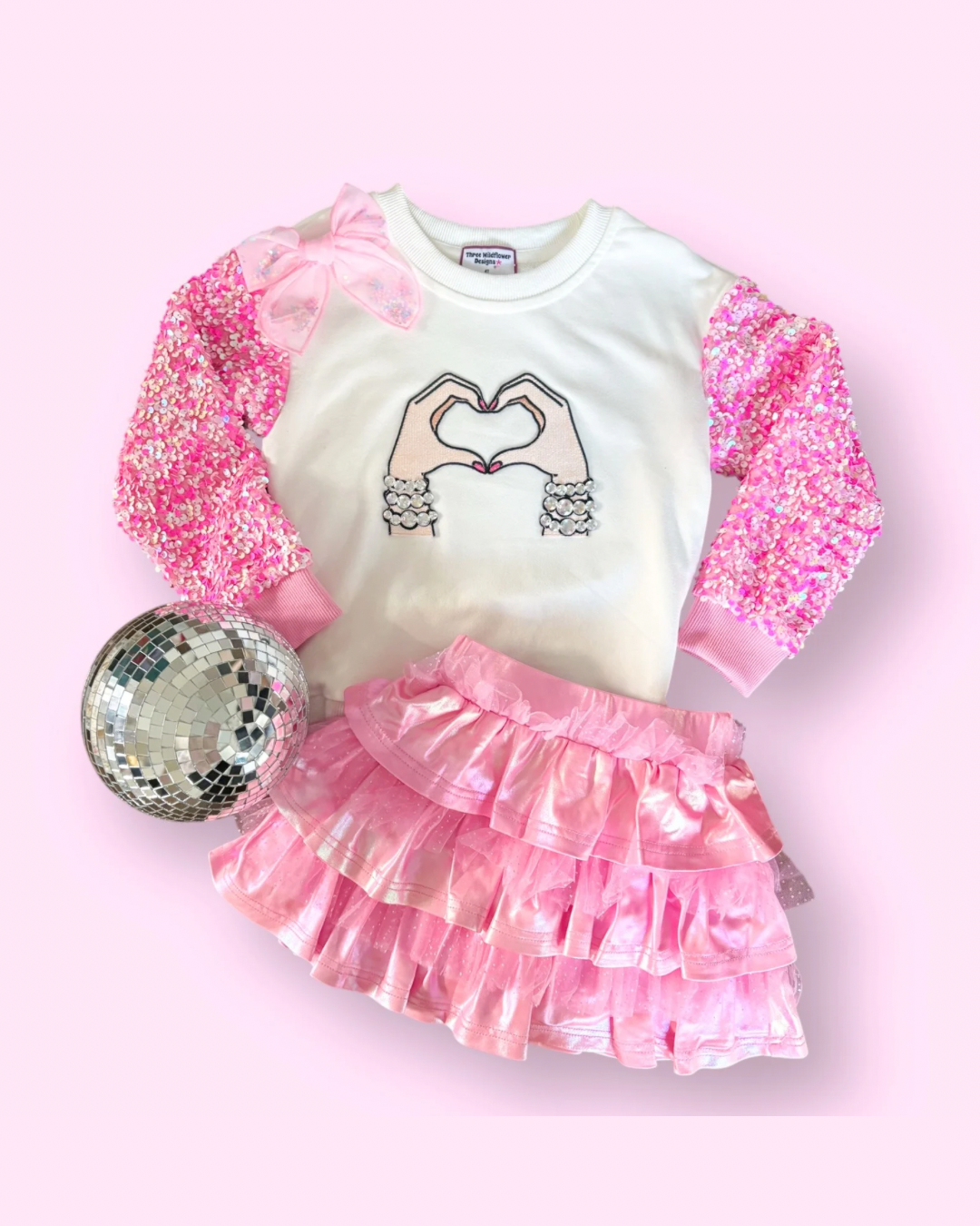 Lover Patched Sequins Crewneck