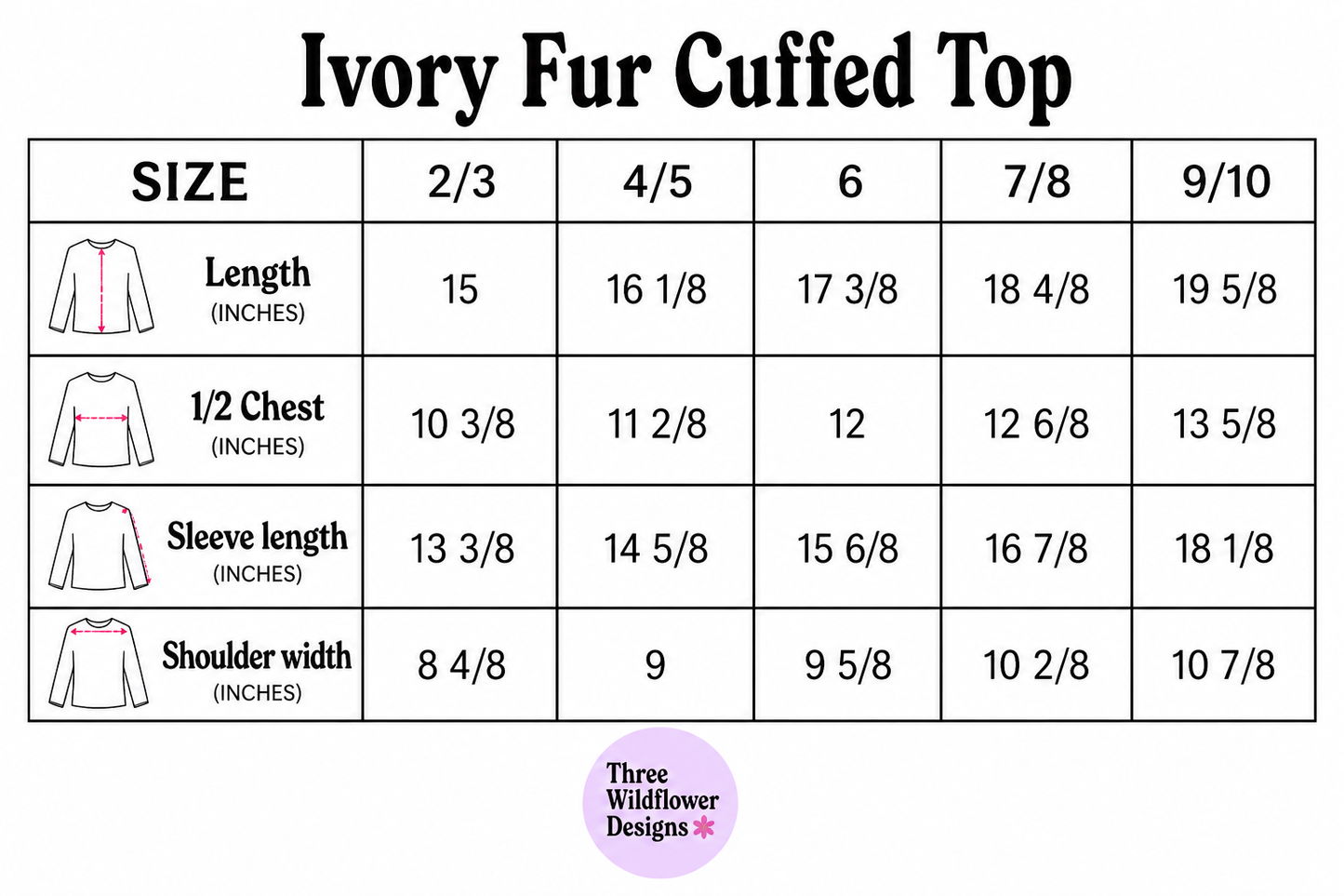 Ivory Faux Fur Cuff Long Sleeve Top (PREORDER)