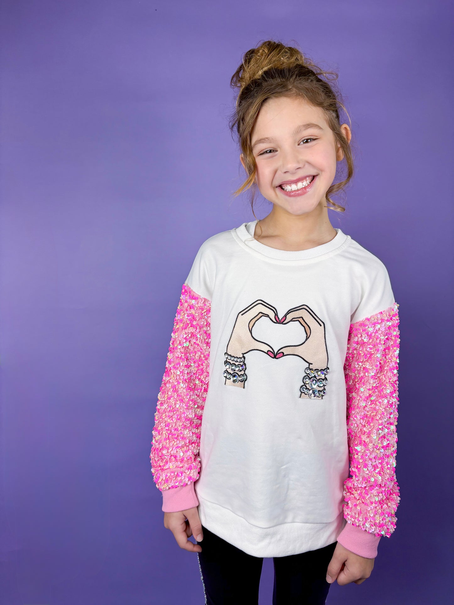 Lover Patched Sequins Crewneck