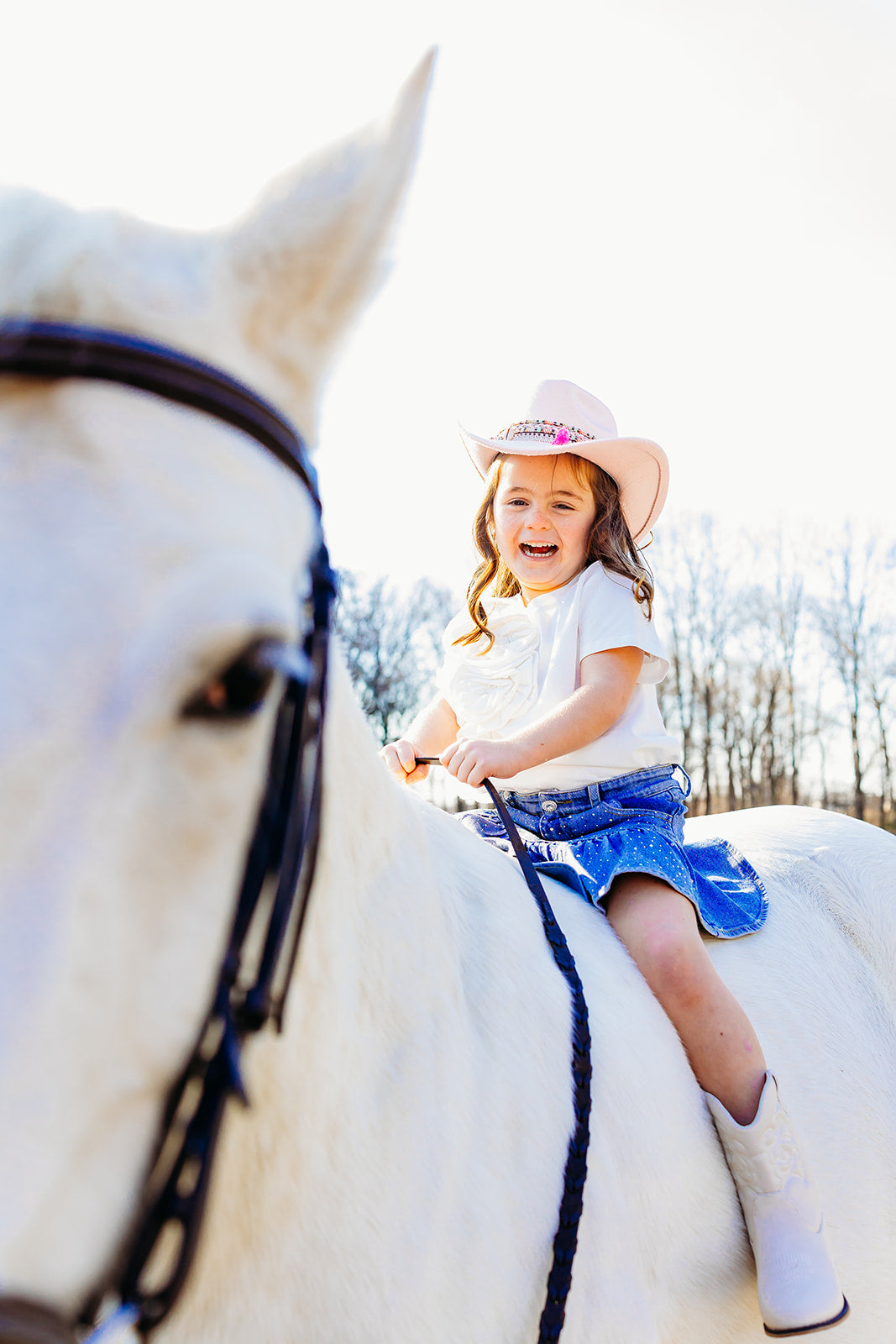 White Flower Ruffle Top