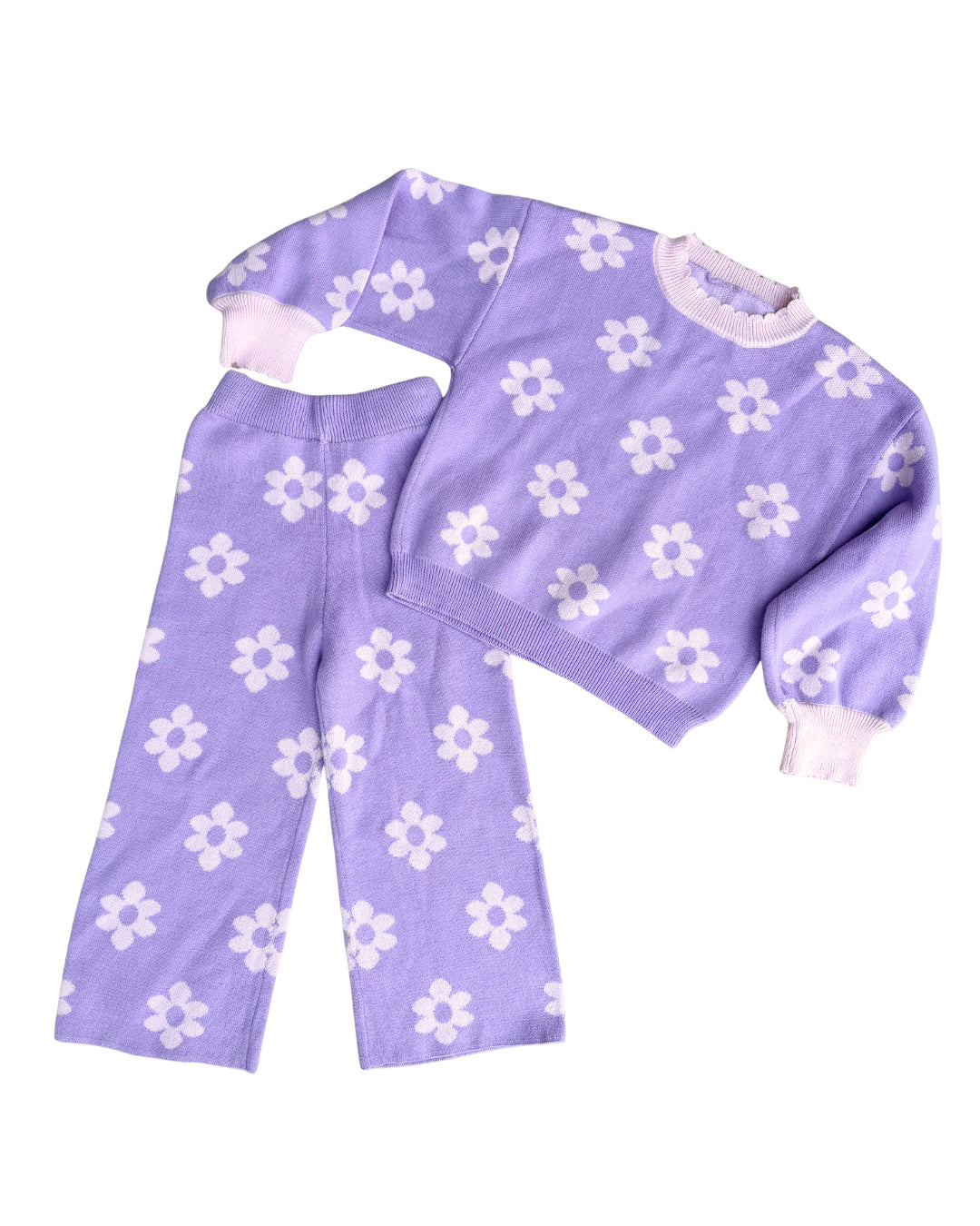 Lavender Daisy Knit Set (PREORDER)