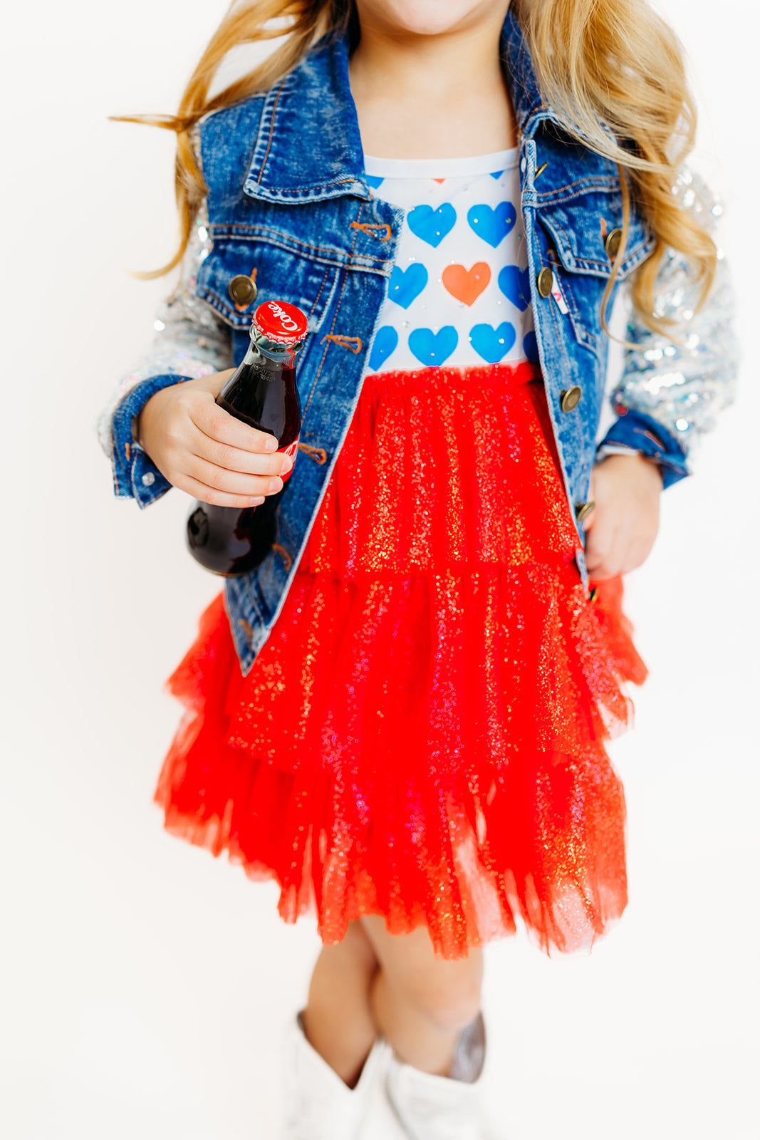 Sparkly Red, White & Blue Tulle Dress