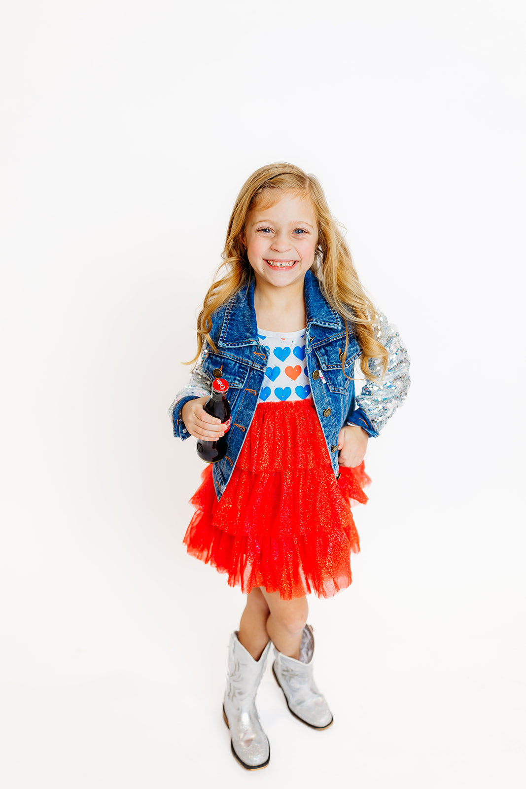 Sparkly Red, White & Blue Tulle Dress