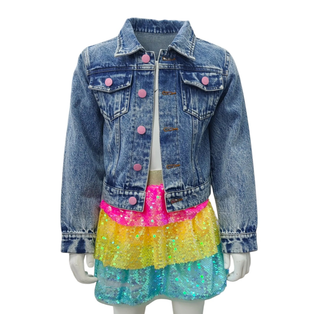 Cherry and Bow Denim Jacket