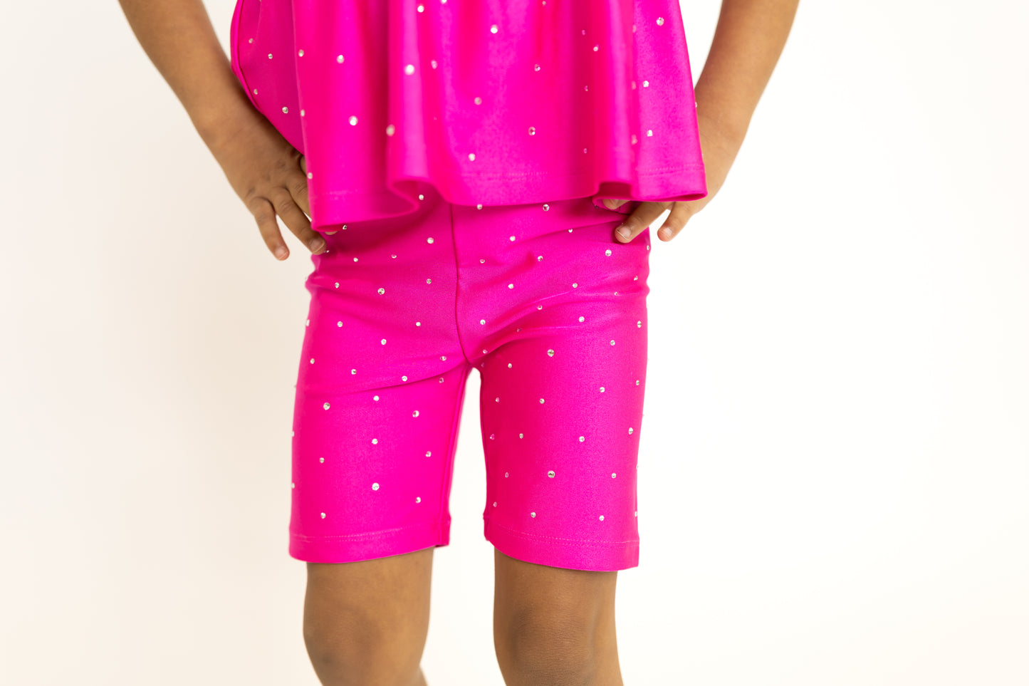 Magenta Bow Two-Piece Athletic Gem Set