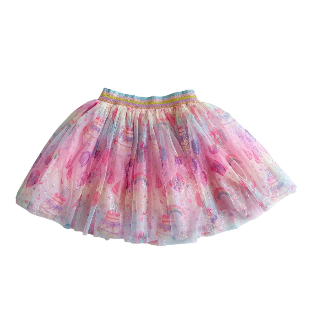 Birthday Print Tulle Skirt