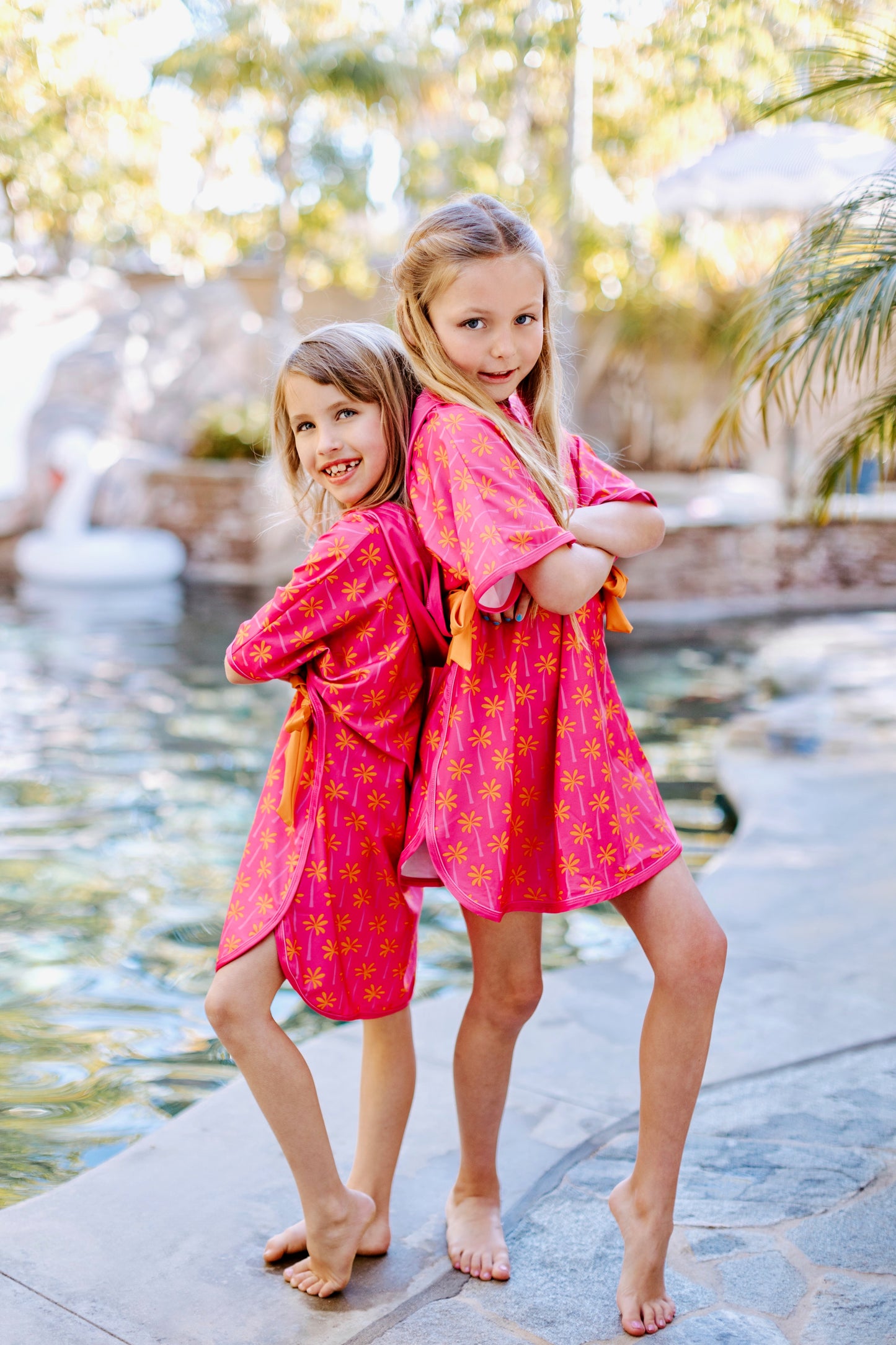 Palm Tree Hooded Beach Poncho