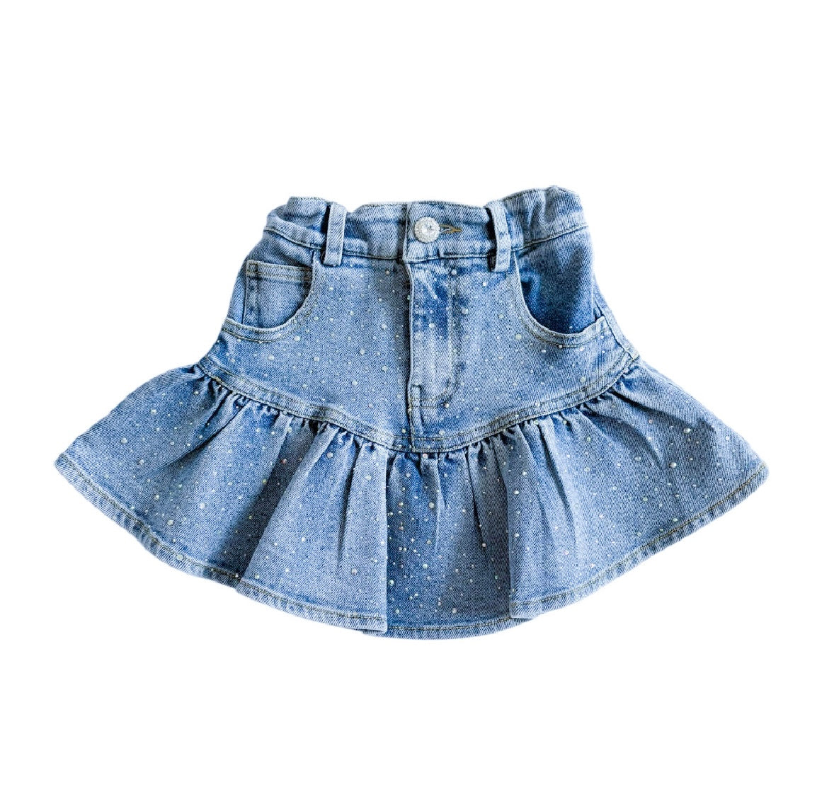 Denim Embellished Skort