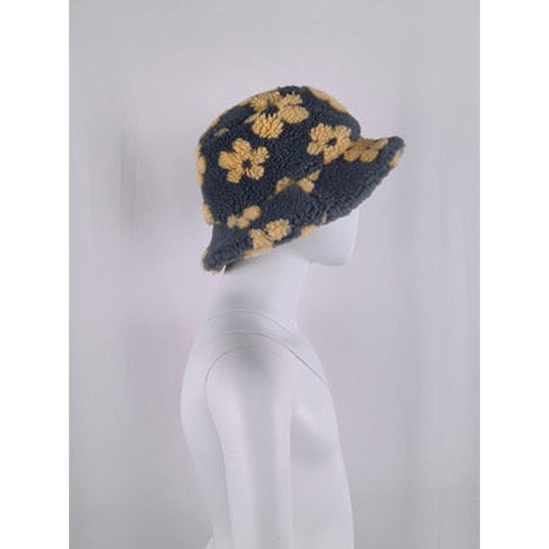 Toddler Sherpa Flower Bucket Hat
