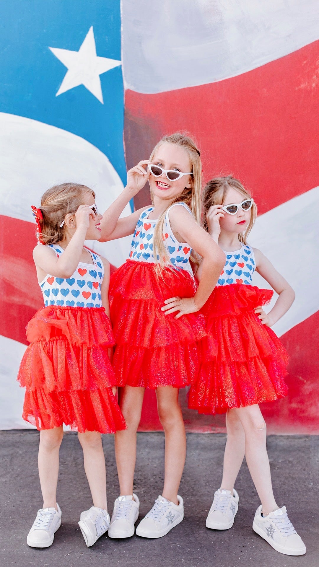 Sparkly Red, White & Blue Tulle Dress