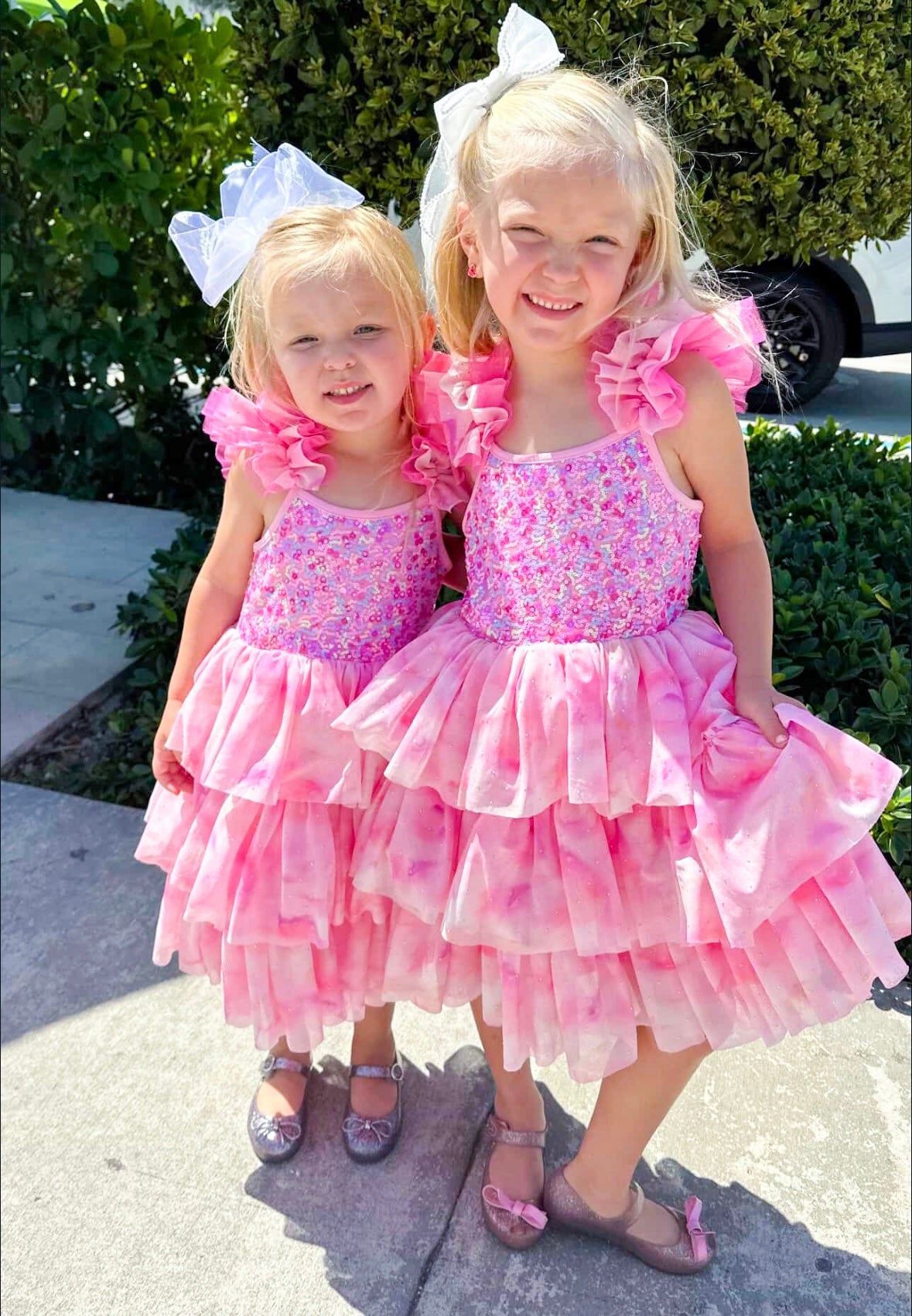 Ombre Pink Sparkle Tulle Dress